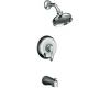 Kohler Fairfax K-T12007-4SE-CP Polished Chrome Rite-Temp Pressure-Balancing Bath and Shower Faucet, Valve Not Included