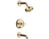 Kohler Purist K-T14420-3-PGD Vibrant Moderne Polished Gold Rite-Temp Pressure-Balancing Bath and Shower Faucet Trim with Push-Button Divert