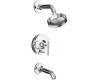 Kohler Purist K-T14420-3E-CP Polished Chrome Rite-Temp Pressure-Balancing Bath and Shower Faucet Trim, Valve Not Included