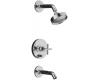 Kohler Purist K-T14420-4E-CP Polished Chrome Rite-Temp Pressure-Balancing Bath and Shower Faucet Trim, Valve Not Included