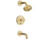 Kohler Purist K-T14421-3-BGD Vibrant Moderne Brushed Gold Rite-Temp Pressure-Balancing Bath and Shower Faucet Trim with Push-Button Diverte