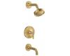 Kohler Purist K-T14421-4-BGD Vibrant Moderne Brushed Gold Rite-Temp Pressure-Balancing Bath and Shower Faucet Trim with Push-Button Diverte