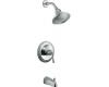 Kohler Devonshire K-T395-4E-BN Vibrant Brushed Nickel Rite-Temp Pressure-Balancing Bath and Shower Faucet Trim, Valve Not Included