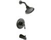 Kohler Devonshire K-T395-4E-BRZ Oil-Rubbed Bronze Rite-Temp Pressure-Balancing Bath and Shower Faucet Trim, Valve Not Included