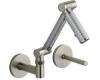 Kohler Karbon K-6269-C11-BN Vibrant Brushed Nickel Wall Mount Lavatory Faucet with Silver Tube