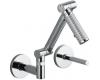 Kohler Karbon K-6269-C11-CP Polished Chrome Wall Mount Lavatory Faucet with Silver Tube