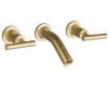 Kohler Purist K-T14419-4-BGD Vibrant Moderne Brushed Gold Laminar Wall-Mount Lavatory Faucet Trim with Lever Handles