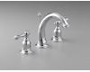 Kohler Kelston K-13491-4-CP Polished Chrome Widespread Lavatory Faucet