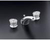 Kohler Coralais K-P15261-7-CP Polished Chrome Widespread Lavatory Faucet with Sculptured Acrylic Handles