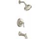 Kohler Lyntier K-T10333-4S-BN Brushed Nickel Rite-Temp Tub & Shower Valve Trim with Slip-Fit Diverter Spout