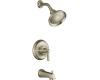 Kohler Bancroft K-T10581-4-BV Brushed Bronze Rite-Temp Pressure-Balancing Tub & Shower Trim with Diverter Spout and Lever Handle