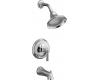 Kohler Bancroft K-T10581-4-CP Polished Chrome Rite-Temp Pressure-Balancing Tub & Shower Trim with Diverter Spout and Lever Handle