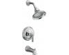 Kohler Bancroft K-T10582-4-BN Brushed Nickel Rite-Temp Pressure-Balancing Tub & Shower Trim with Slip-Fit Spout and Lever Handle