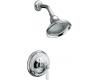 Kohler Bancroft K-T10583-4P-BV Brushed Bronze Rite-Temp Pressure-Balancing Shower Trim with White Ceramic Lever Handle