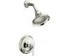 Kohler Bancroft K-T10583-4P-SN Polished Nickel Rite-Temp Pressure-Balancing Shower Trim with White Ceramic Lever Handle