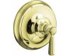 Kohler Bancroft K-T10584-4-AF French Gold Rite-Temp Pressure-Balancing Valve Trim with Lever Handle