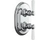 Kohler Bancroft K-T10594-4P-CP Polished Chrome Stacked Thermostatic Valve Trim with White Ceramic Lever Handle