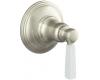 Kohler Bancroft K-T10596-4P-BN Brushed Nickel Volume Control Trim with White Ceramic Lever Handle