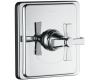 Kohler Pinstripe K-T13173-3A-AF French Gold Pure Thermostatic Valve Trim with Cross Handle