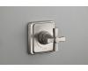 Kohler Pinstripe K-T13174-3A-BN Brushed Nickel Pure Volume Control Trim with Cross Handle