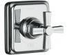 Kohler Pinstripe K-T13174-3B-AF French Gold Volume Control Trim with Cross Handle