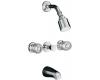 Kohler Coralais K-T15231-7-CP Polished Chrome Three-Handle Tub & Shower Trim with Sculptured Handles