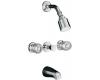 Kohler Coralais K-T15231-7S-CP Polished Chrome Three-Handle Tub & Shower Trim with Sculptured Handles and Slip-Fit Spout