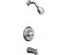 Kohler Coralais K-T15601-7-G Brushed Chrome Tub & Shower Mixing Valve Trim with Sculptured Handle