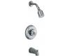 Kohler Coralais K-T15601-7S-CP Polished Chrome Tub & Shower Mixing Valve Trim with Sculptured Handle and Slip-Fit Spout