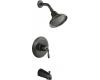 Kohler Devonshire K-T395-4-BRZ Oil-Rubbed Bronze Rite-Temp Pressure-Balancing Tub & Shower Trim with Lever Handle