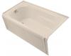 Kohler Portrait K-1108-LA-55 Innocent Blush 5' Bath with Integral Apron, Tile Flange and Left-Hand Drain
