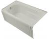 Kohler Portrait K-1108-LA-95 Ice Grey 5' Bath with Integral Apron, Tile Flange and Left-Hand Drain