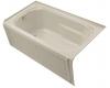 Kohler Portrait K-1108-LA-G9 Sandbar 5' Bath with Integral Apron, Tile Flange and Left-Hand Drain