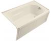 Kohler Portrait K-1108-RA-47 Almond 5' Bath with Integral Apron, Tile Flange and Right-Hand Drain