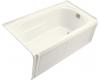 Kohler Portrait K-1108-RA-7 Black Black 5' Bath with Integral Apron, Tile Flange and Right-Hand Drain