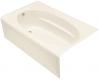 Kohler Windward K-1115-LA-47 Almond 6' Bath with Integral Apron and Left-Hand Drain