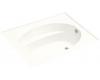 Kohler Windward K-1115-R-0 White 6' Bath with Integral Flange and Right-Hand Drain