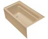 Kohler Archer K-1123-LA-33 Mexican Sand 5' Bath with Comfort Depth Design, Integral Apron and Left-Hand Drain