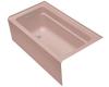 Kohler Archer K-1123-LA-45 Wild Rose 5' Bath with Comfort Depth Design, Integral Apron and Left-Hand Drain