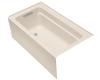 Kohler Archer K-1123-LA-55 Innocent Blush 5' Bath with Comfort Depth Design, Integral Apron and Left-Hand Drain