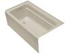 Kohler Archer K-1123-LA-G9 Sandbar 5' Bath with Comfort Depth Design, Integral Apron and Left-Hand Drain