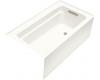 Kohler Archer K-1123-RA-0 White 5' Bath with Comfort Depth Design, Integral Apron and Right-Hand Drain