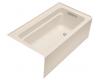 Kohler Archer K-1123-RA-55 Innocent Blush 5' Bath with Comfort Depth Design, Integral Apron and Right-Hand Drain