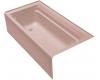 Kohler Archer K-1125-LA-45 Wild Rose 6' Bath with Comfort Depth Design, Integral Apron and Left-Hand Drain