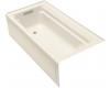 Kohler Archer K-1125-LA-47 Almond 6' Bath with Comfort Depth Design, Integral Apron and Left-Hand Drain