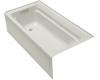 Kohler Archer K-1125-LA-95 Ice Grey 6' Bath with Comfort Depth Design, Integral Apron and Left-Hand Drain