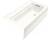 Kohler Archer K-1125-RA-0 White 6' Bath with Comfort Depth Design, Integral Apron and Right-Hand Drain