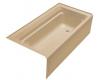 Kohler Archer K-1125-RA-33 Mexican Sand 6' Bath with Comfort Depth Design, Integral Apron and Right-Hand Drain