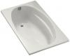 Kohler ProFlex K-1142-L-0 White 6036 Bath with Flange and Left-Hand Drain