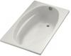Kohler ProFlex K-1142-R-0 White 6036 Bath with Flange and Right-Hand Drain